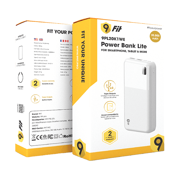 Pin sạc dự phòng 9Fit Lite 20.000mAh