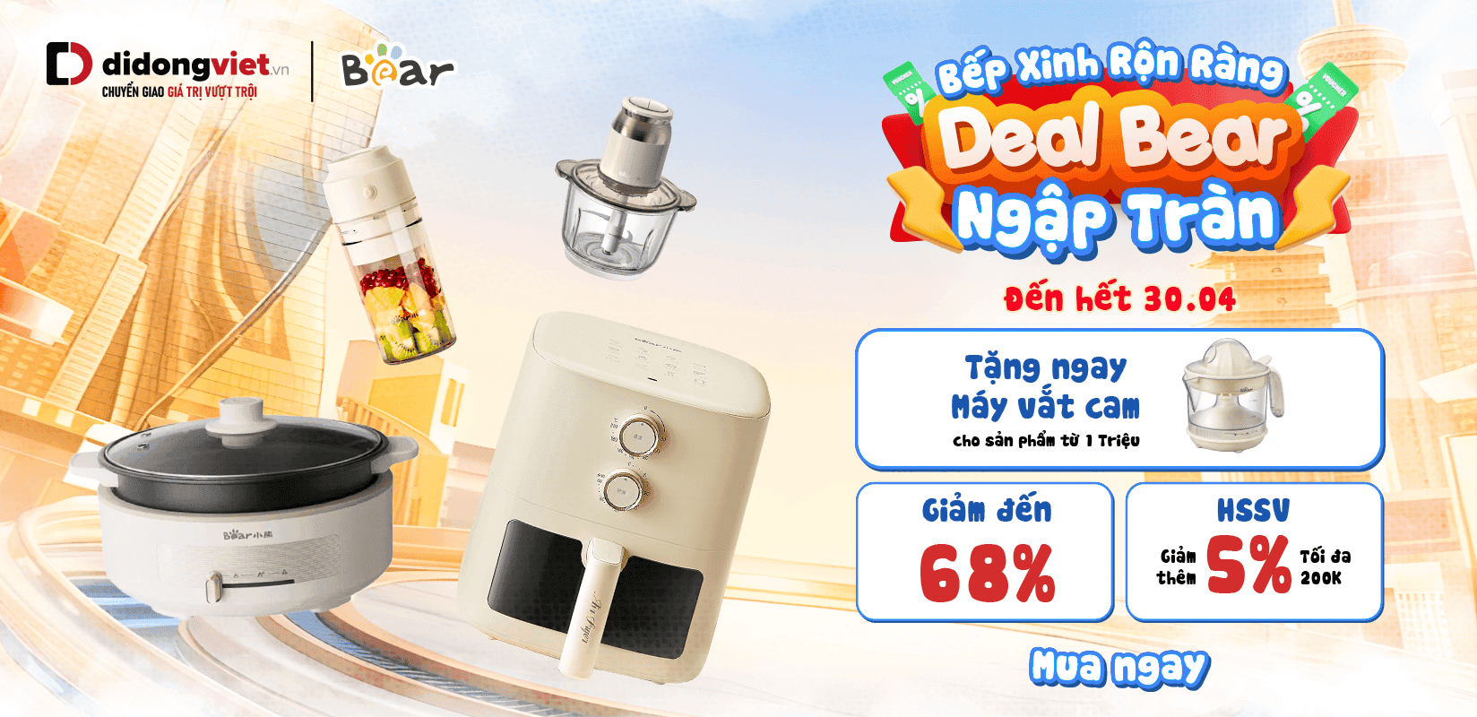 BẾP XINH RỘN RÀNG -  DEAL BEAR NGẬP TRÀN