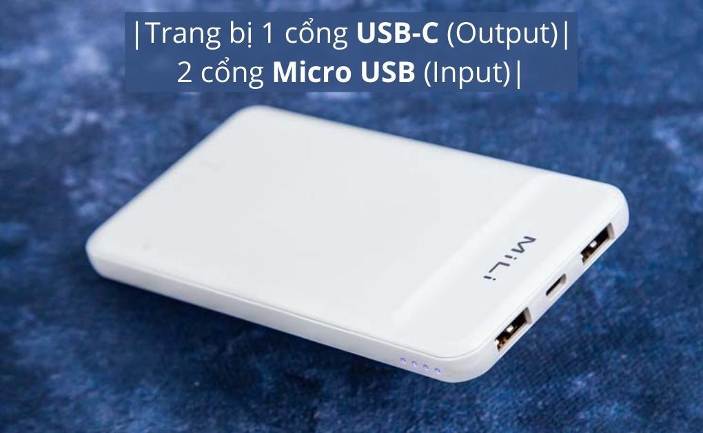 Pin dự phòng Mili Power Shine II 10.000mAh