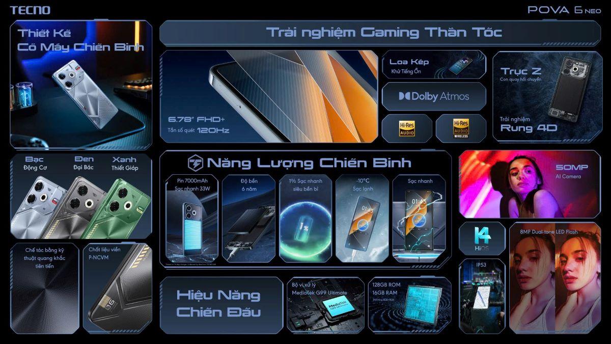 TECNO Pova 6 Neo 128GB Chính Hãng