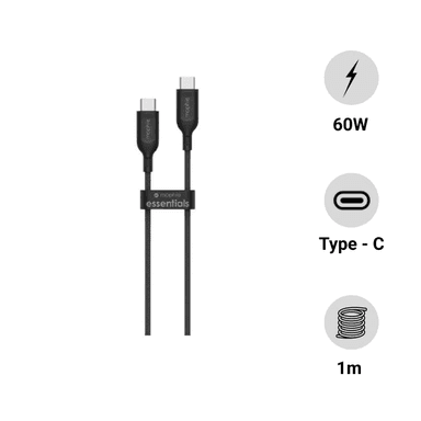 Cáp sạc USB-C to USB-C 60W Mophie Essential 1m