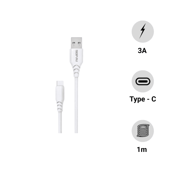 Cáp sạc Type-C 90PAI 3A 1m X34
