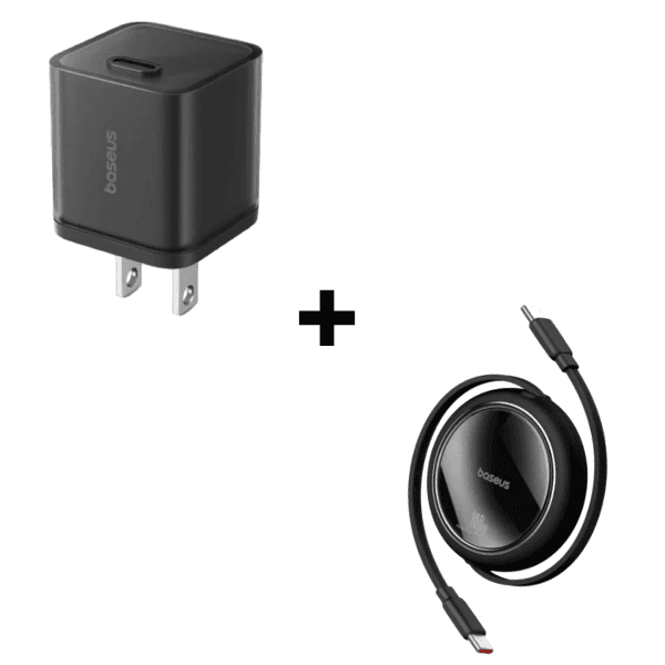 Bộ Combo cáp sạc Baseus 30W Type-C to Type-C màu đen