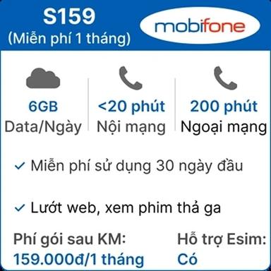 Sim Mobifone Data 4G S159