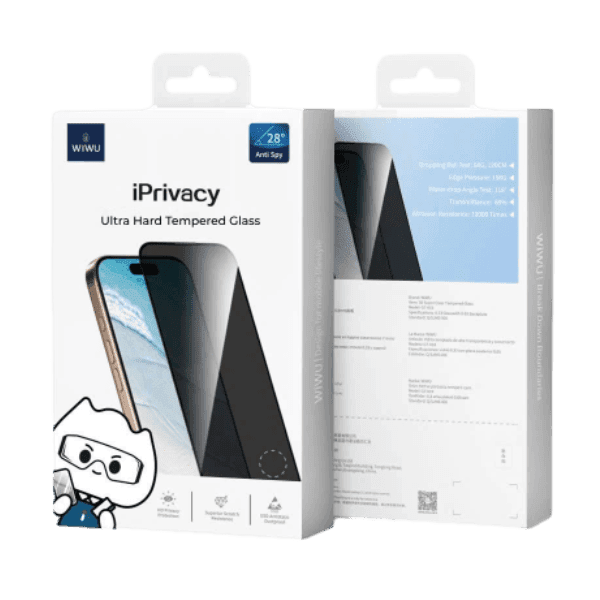 Dán kính cường lực iPhone 16 Pro WIWU Chống nhìn trộm