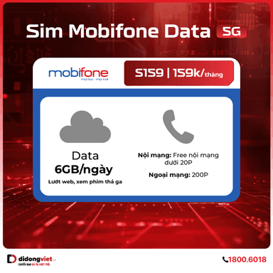 Sim Mobifone Data 5G S159