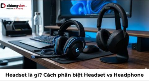 Headset là gì? Cách phân biệt Headset vs Headphone, Earphone