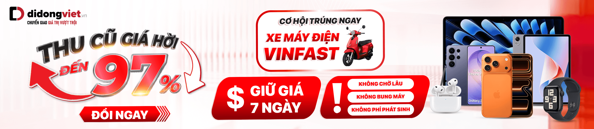 Banner chương trình thu cũ, đổi mới