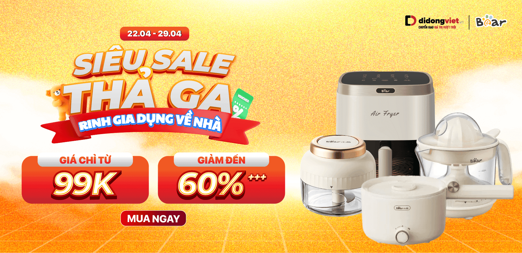 SIÊU SALE THẢ GA - RINH GIA DỤNG VỀ NHÀ