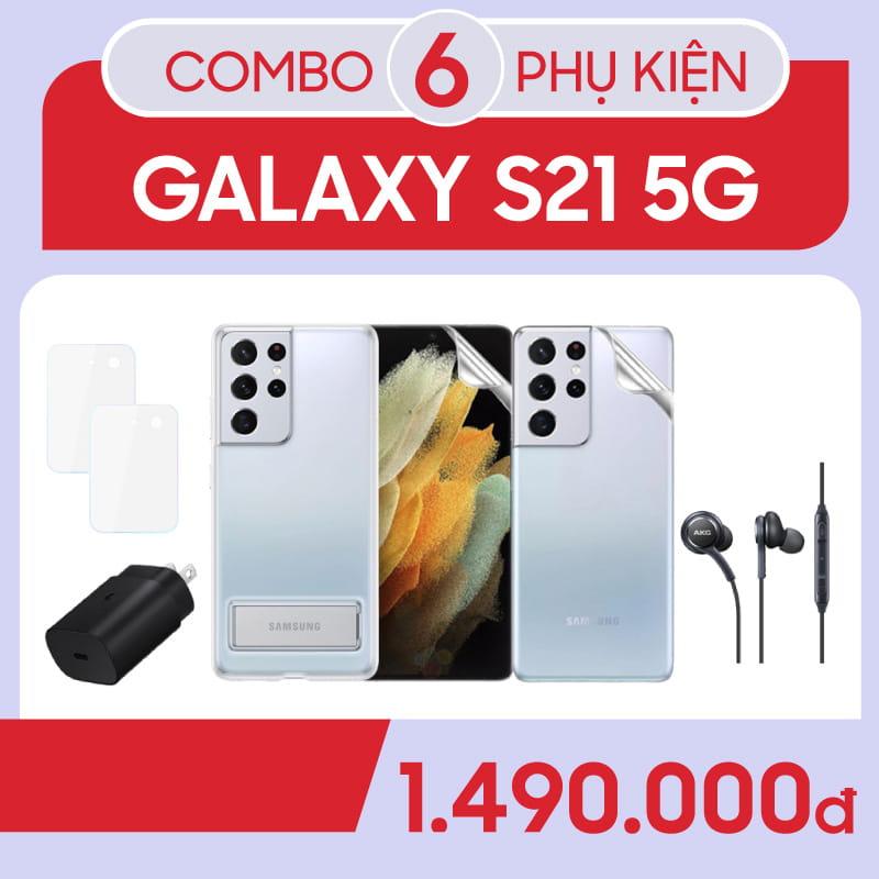 Bộ Combo phụ kiện sạc 25w, tai nghe AKG Samsung Galaxy S21 Ultra-Combo