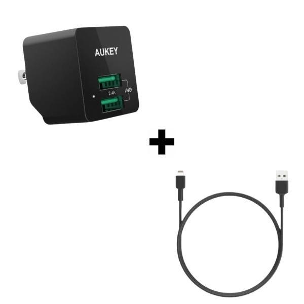 Bộ Combo cáp sạc Aukey 12w Lightning CB-BAL7-Combo
