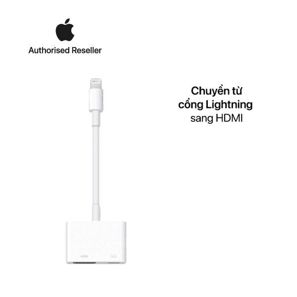 Cáp chuyển đổi Apple Lightning to HDMI Chính hãng-Màu trắng