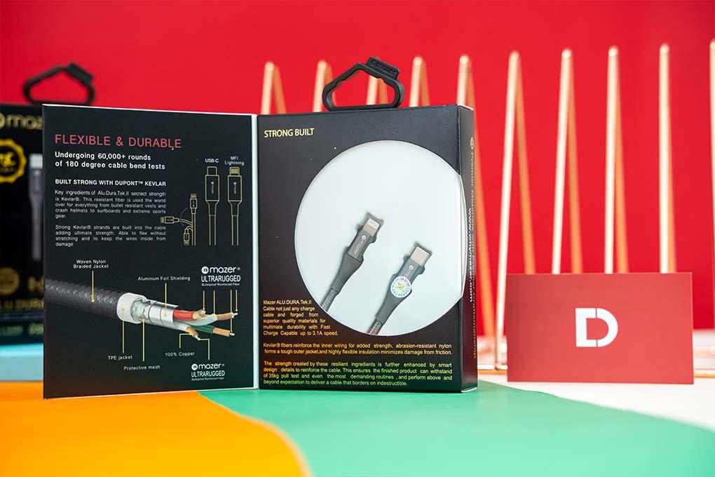 Cáp Mazer Duraflex USB -C to lightning MFI 1.2m