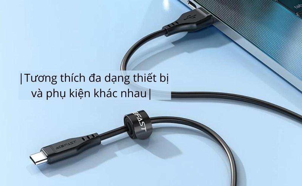 Cáp sạc ACEFAST Type-C (1.2m) vỏ nhựa C3-04