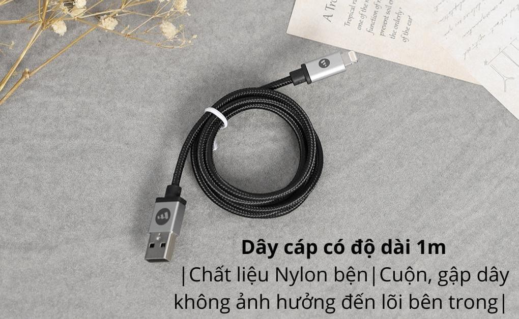 Bộ Combo sạc cáp Mophie 10W Lightning-Màu đen