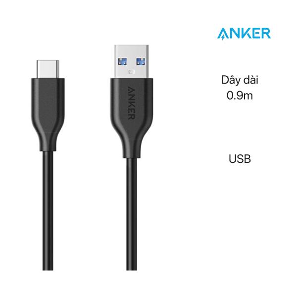 Dây cáp sạc Anker USB-C to USB 3.0 (3ft/0.9m)