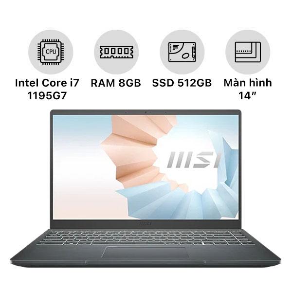 Laptop MSI Modern 14 B11MOU 1033VN (i7-1195G7 / 8G