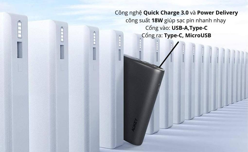 Pin sạc dự phòng Aukey PB-Y39 15000 mAh