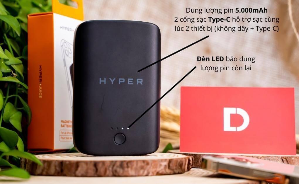 Sạc dự phòng HyperJuice Magnetic wireless 5000mah