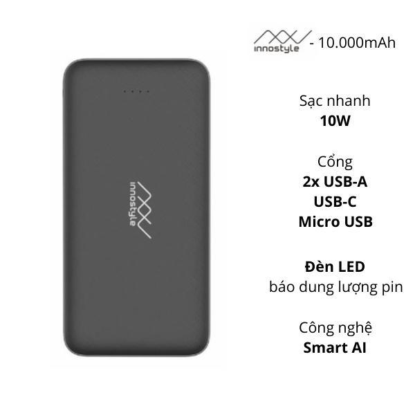 Pin sạc dự phòng Innostyle Powergo 10.000mAh