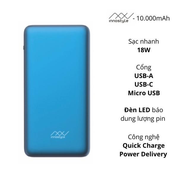 Pin sạc dự phòng Innostyle Powergo Pro 10.000mAh Q