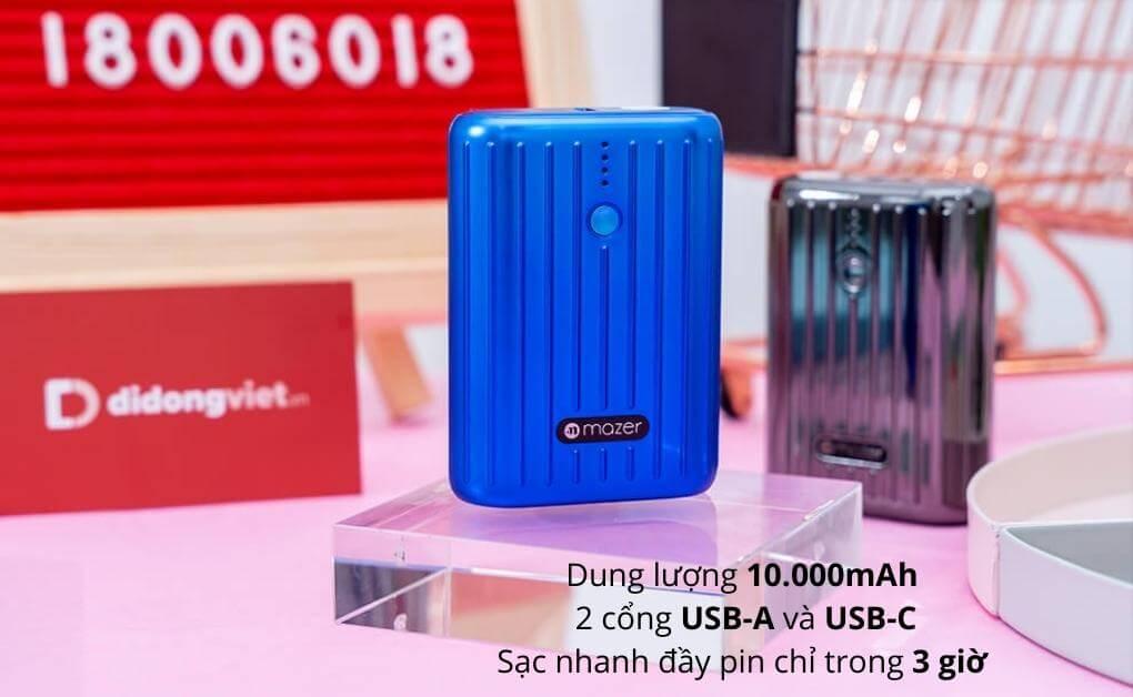 Pin sạc dự phòng MAZER Pocket Power Mini 10000mAh