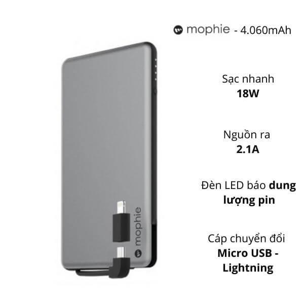 Pin sạc dự phòng Mophie 4060 mAh (Nobox)