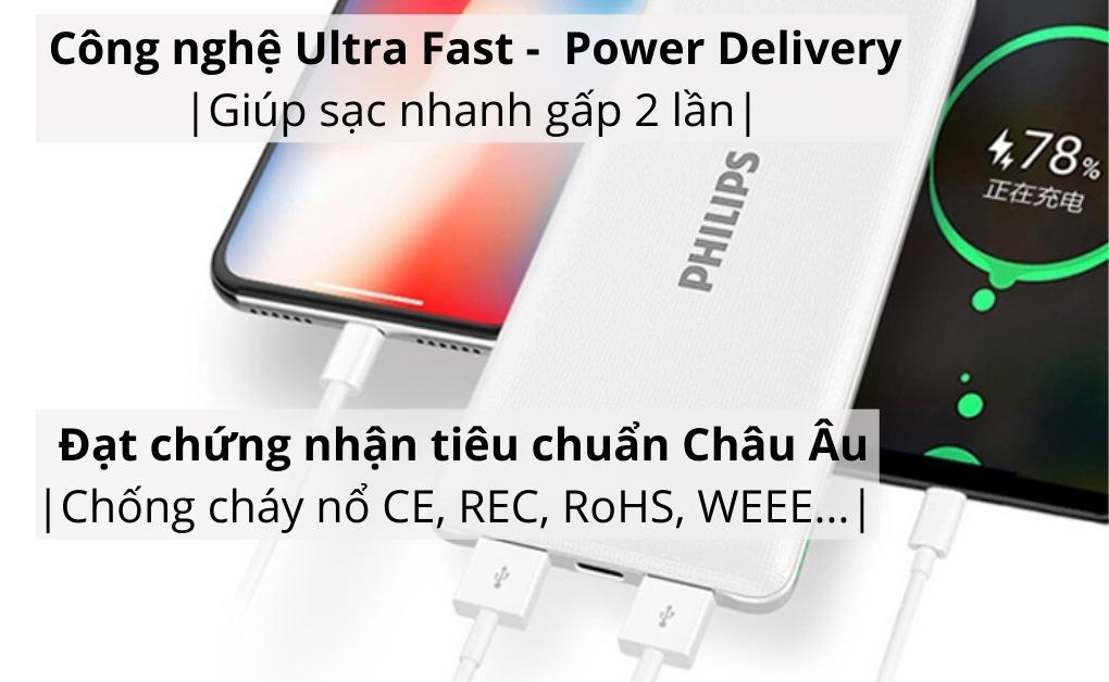Pin sạc dự phòng Philips 10000mAh DLP6712N