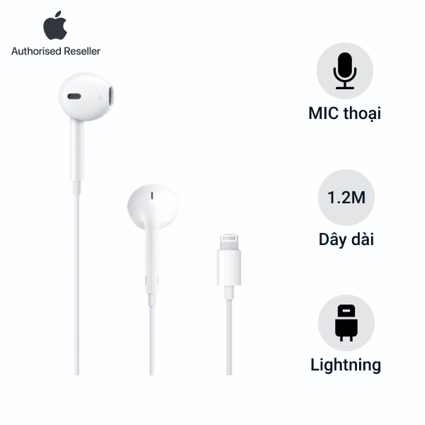 Tai nghe Apple Earpods with Lightning Connector (MMTN2) Chính Hãng