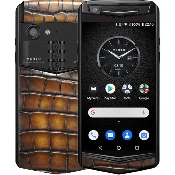 Vertu Aster P Gothic Alligator Iron Black