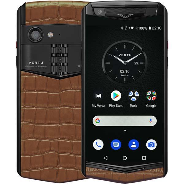 Vertu Aster P Gothic Alligator Iron Black