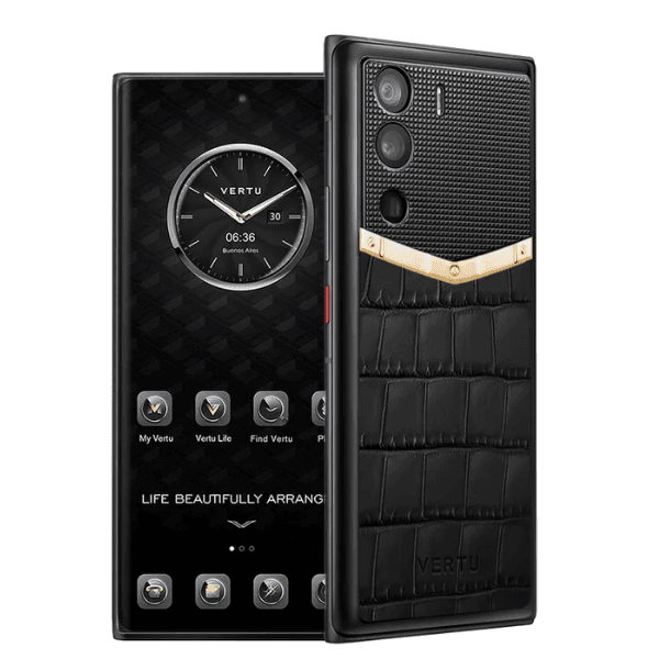 METAVERTU CURVE Iron Black Alligator Leather Gold V Pro