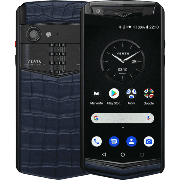 Vertu Aster P Gothic Alligator Navy Blue