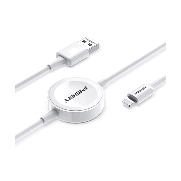 Cáp sạc Pisen iWatch 2in1 Lightning