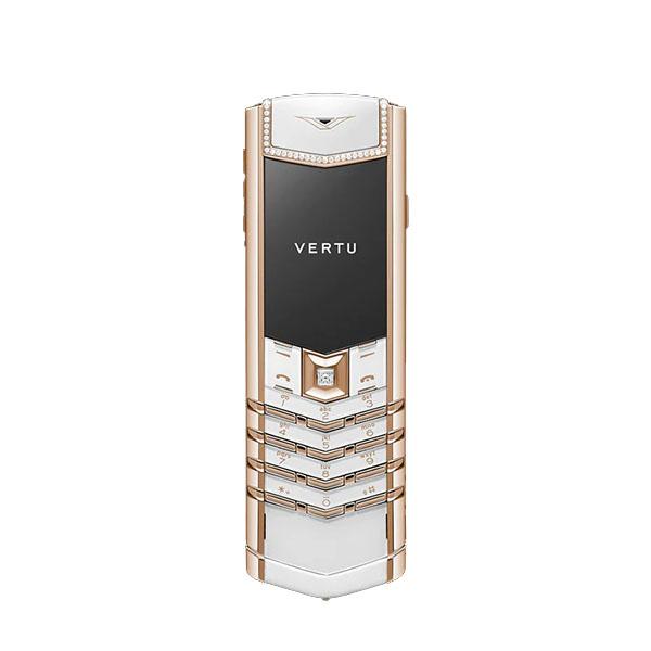 Vertu Signature V Diamond White Alligator