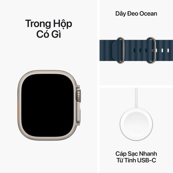 Apple Watch Ultra 2 49mm (LTE) Viền Titan - Dây Ocean