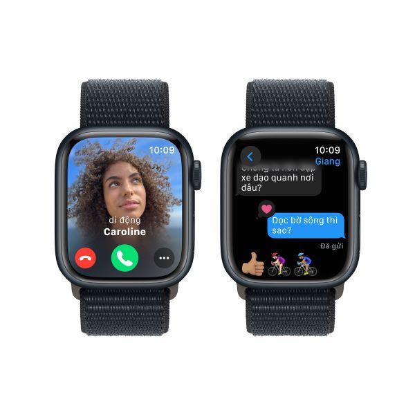 Apple Watch Series 9 45mm (GPS) Viền nhôm - Dây quấn thể thao