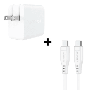 Bộ Combo cáp sạc ACEFAST 65W Type-C to Type-C màu trắng