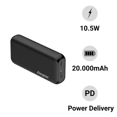 Pin sạc dự phòng Energizer 20.000mAh /3.7V Li-Polymer UE20010BK
