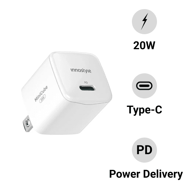Củ sạc nhanh siêu nhỏ 20W Innostyle Ultra Minicube (IMC20PD)