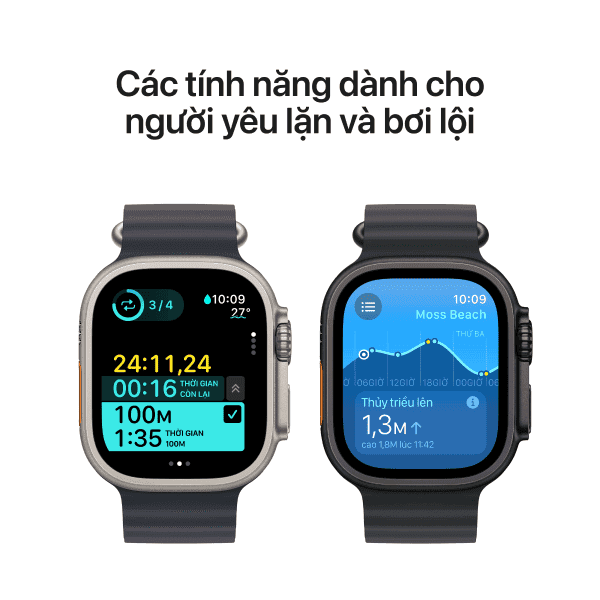 Apple Watch Ultra 2 (2024) 49mm (LTE) Viền Titan - Dây Alpine size M