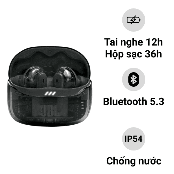 Tai nghe True Wireless JBL Tune Beam 2 Ghost