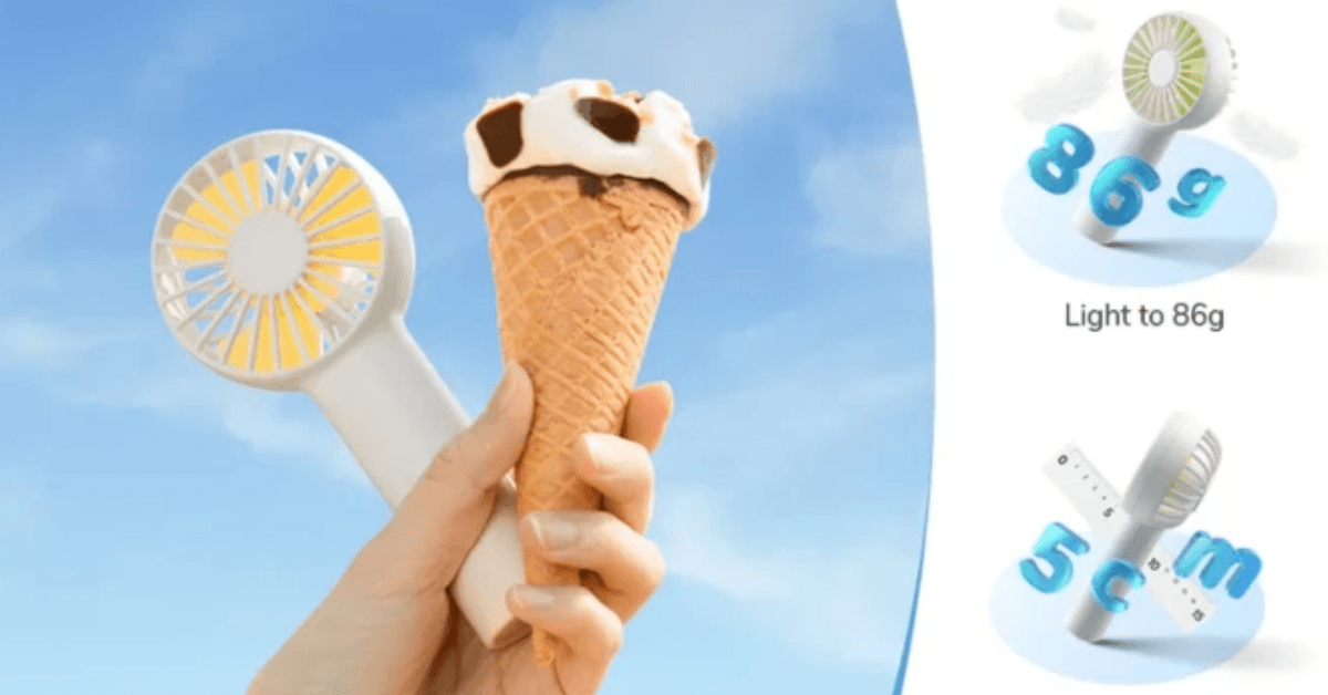 Quạt cầm tay mini Jisulife FA20 ABS 2000mAh Chính Hãng