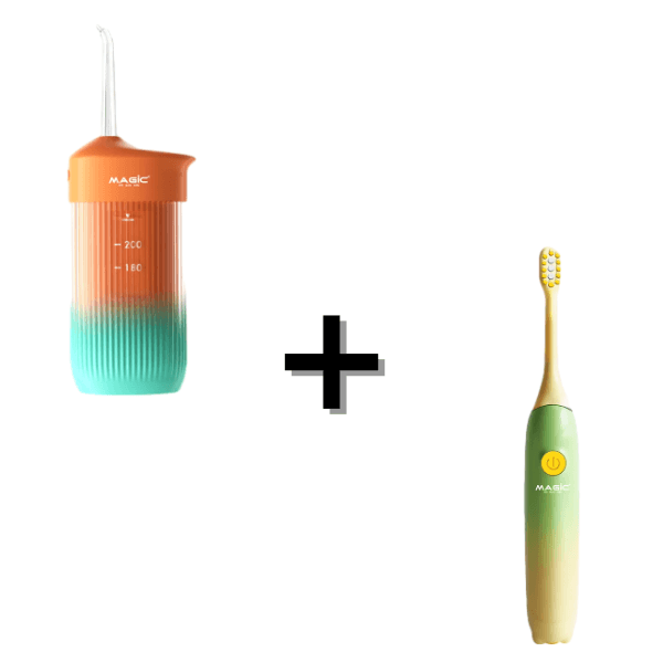 Combo bàn chải điện + tăm nước MAGIC cho trẻ em