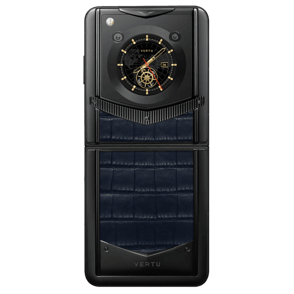 Vertu Ironflip Navy Blue Alligator