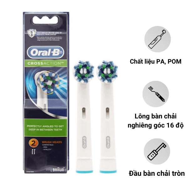 Đầu bàn chải điện Oral-B Cross Action EB50 Chính Hãng