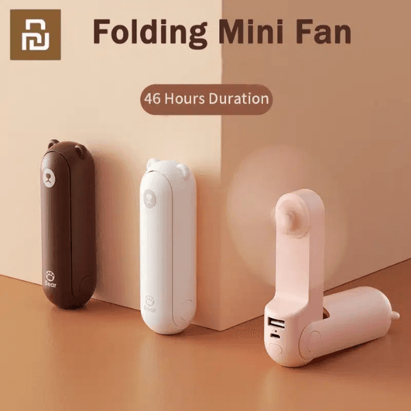 Quạt cầm tay mini 3in1 Jisulife F8X 4800mAh Chính Hãng