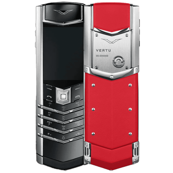 Vertu SIGNATURE V Stainless Steel Silver Raspberry Red
