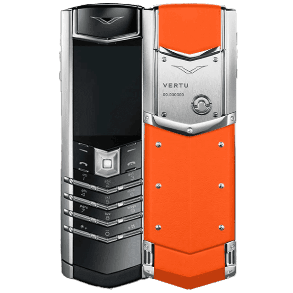Vertu SIGNATURE V Stainless Steel Silver Dawning Orange