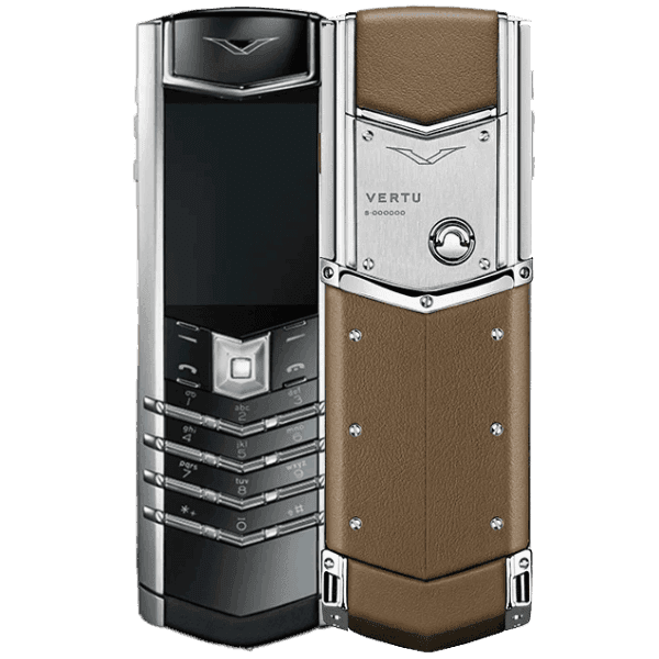 Vertu SIGNATURE V Stainless Steel Silver Khaki Brown